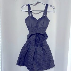 Black bodycon mini front & back cutout sexy dress